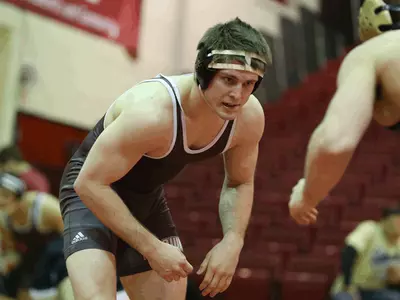 McDonald and Bernstein Win Twice, Wrestling Edged by Bucknell and Clarion Image