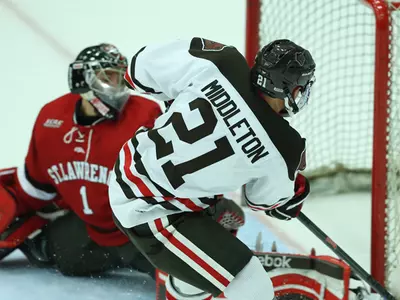Men's Hockey Downed by SLU, 5-2, in ECAC Opener Image