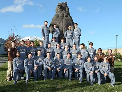 Brown Team Tops White Team, 16-12, in Intra-Squad Wrestle-Offs Image