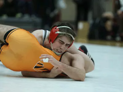 Wrestling Edged by Princeton, Topples JWU to Cap Alumni Weekend Image