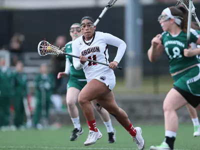 Hudgins Nets Five; Women's Lax Downs CCSU, 21-9 Image