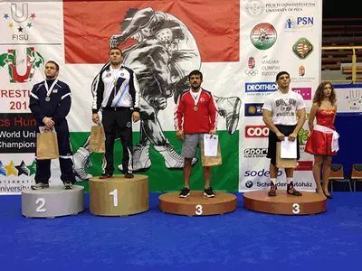 Bernstein Wins Bronze at World University Wrestling Championship Image