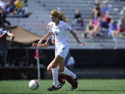 Second Half Rally Leads Women's Soccer Over Delaware, 2-1 Image