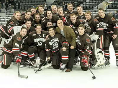 Men's Hockey Downs No. 13/14 Providence, 5-3, to Claim Mayor's Cup Image