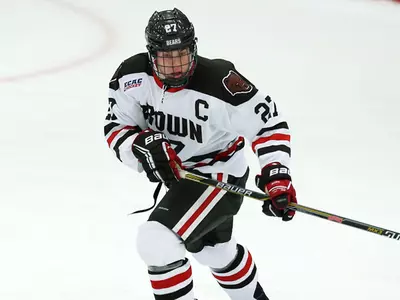Naclerio Nets Hat Trick, Men's Hockey Falls to No. 18 Quinnipiac, 5-3 Image
