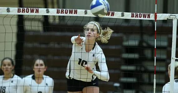 Volleyball Battles in Set One, Falls at Dartmouth, 3-0 Image