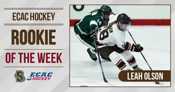 Women's Hockey's Leah Olson Tabbed ECAC Rookie of the Week Image