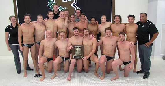 Men's Water Polo Wins CWPA Northern Division Championship in Sudden Death over Harvard, 14-13 Image