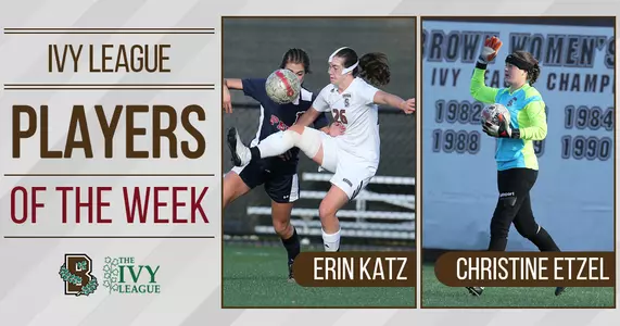 Women's Soccer's Katz, Etzel Earn Ivy League Weekly Honors Image