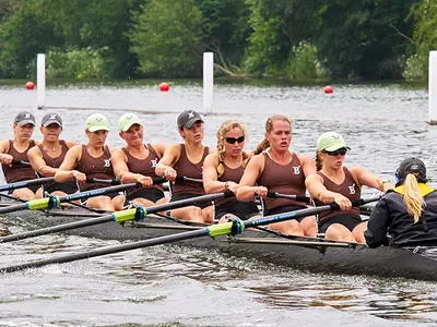 Women's Crew Places Second in Elite Eights, Finishes Racing at Henley Women's Regatta 2015 Image