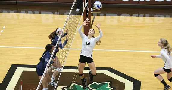 Volleyball Drops Straight-Set Decision at Penn, 3-0 Image