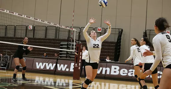 Merten Posts Double-Double, Volleyball Falls to Columbia, 3-0 Image