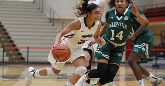 Women's Basketball Falls to Manhattan on Late Free Throws, 58-57 Image