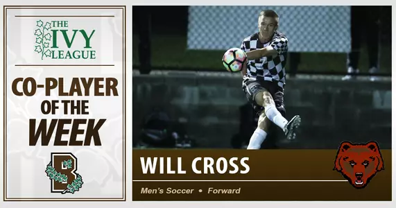 Men's Soccer's Cross Named Ivy League Co-Player of the Week Image