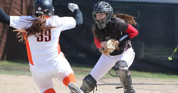Softball Takes 9-1 Game One Win in Princeton Split Image