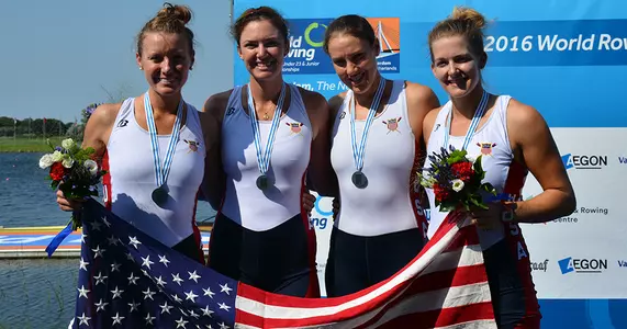 Schoeller '15 Wins Silver; Three Others Compete at World Rowing Championships Image