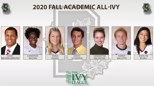 Headshots of the 2020 Fall Academic All-Ivy recipients