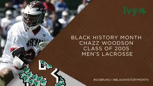 Photo of Chazz Woodson alongside Black History Month graphic