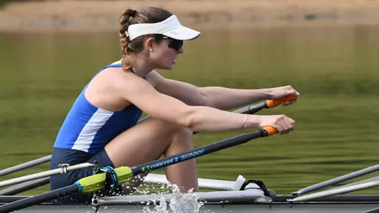 Cicely Madden rows in a double scull