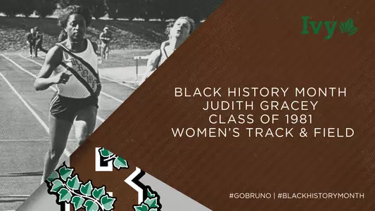 Photo of Judith Gracey alongside Black History Month graphic