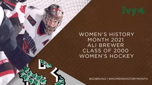 Photo of Ali Brewer alongside Women's History Month graphic