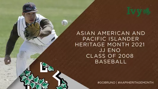Baseball's JJ Eno gets set to make a catch