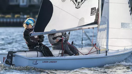 Olivia Belda sails on a sunny day