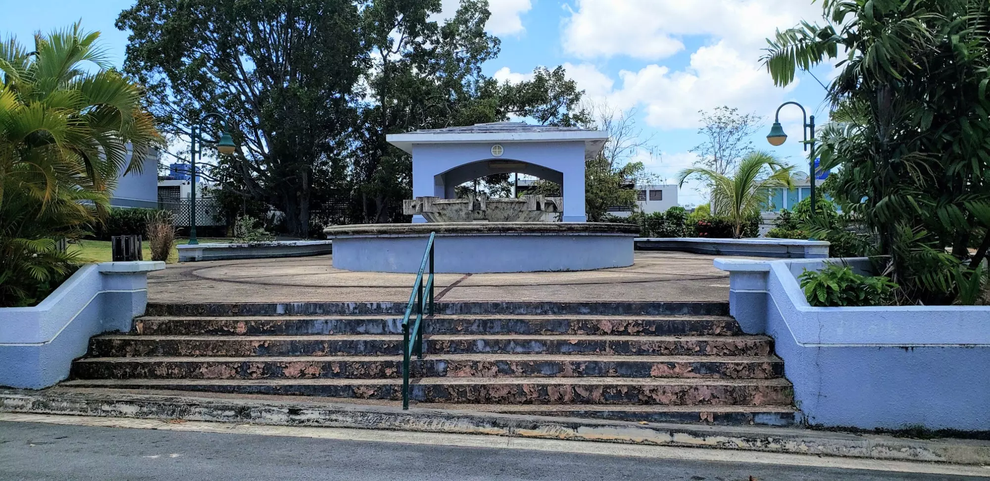Roberto Serrano's local park after Hurricane Maria before restoration
