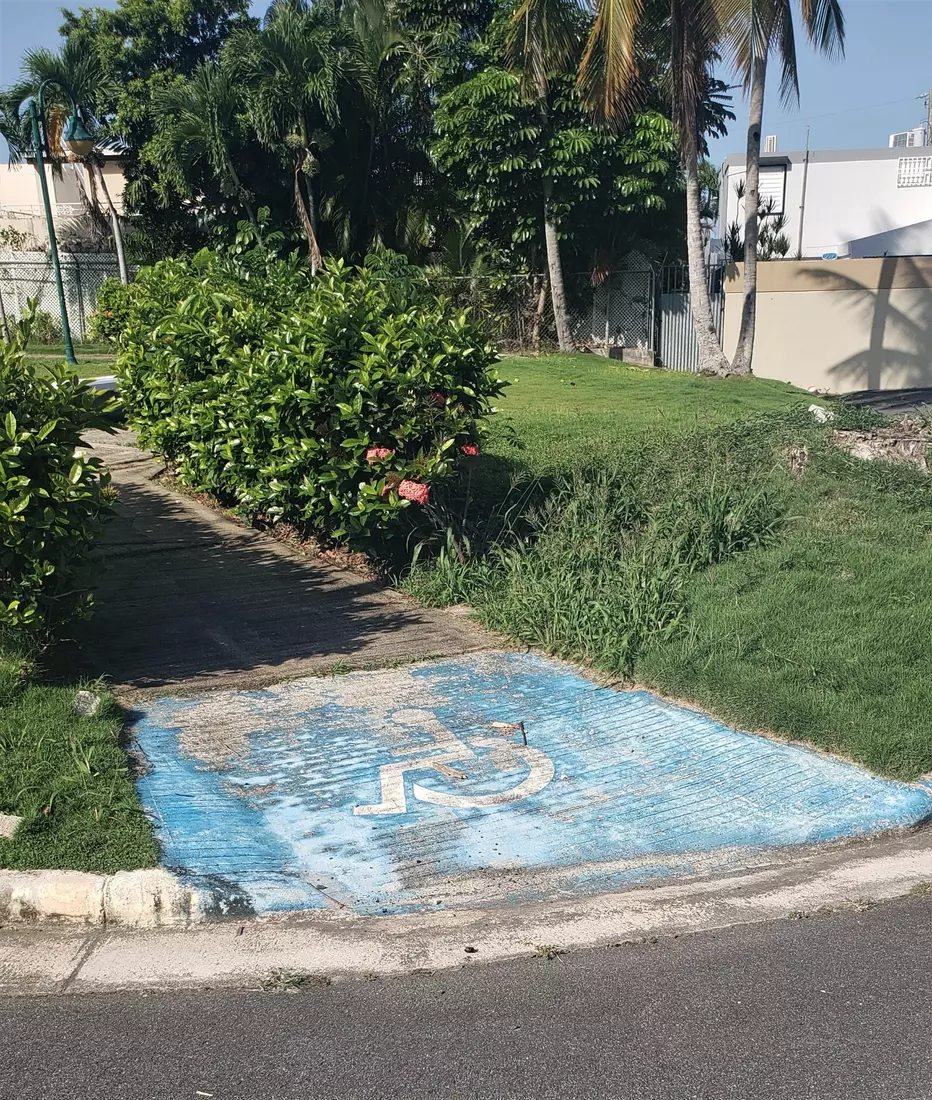 Roberto Serrano's local park after Hurricane Maria before restoration