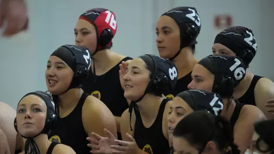 women's water polo team huddle