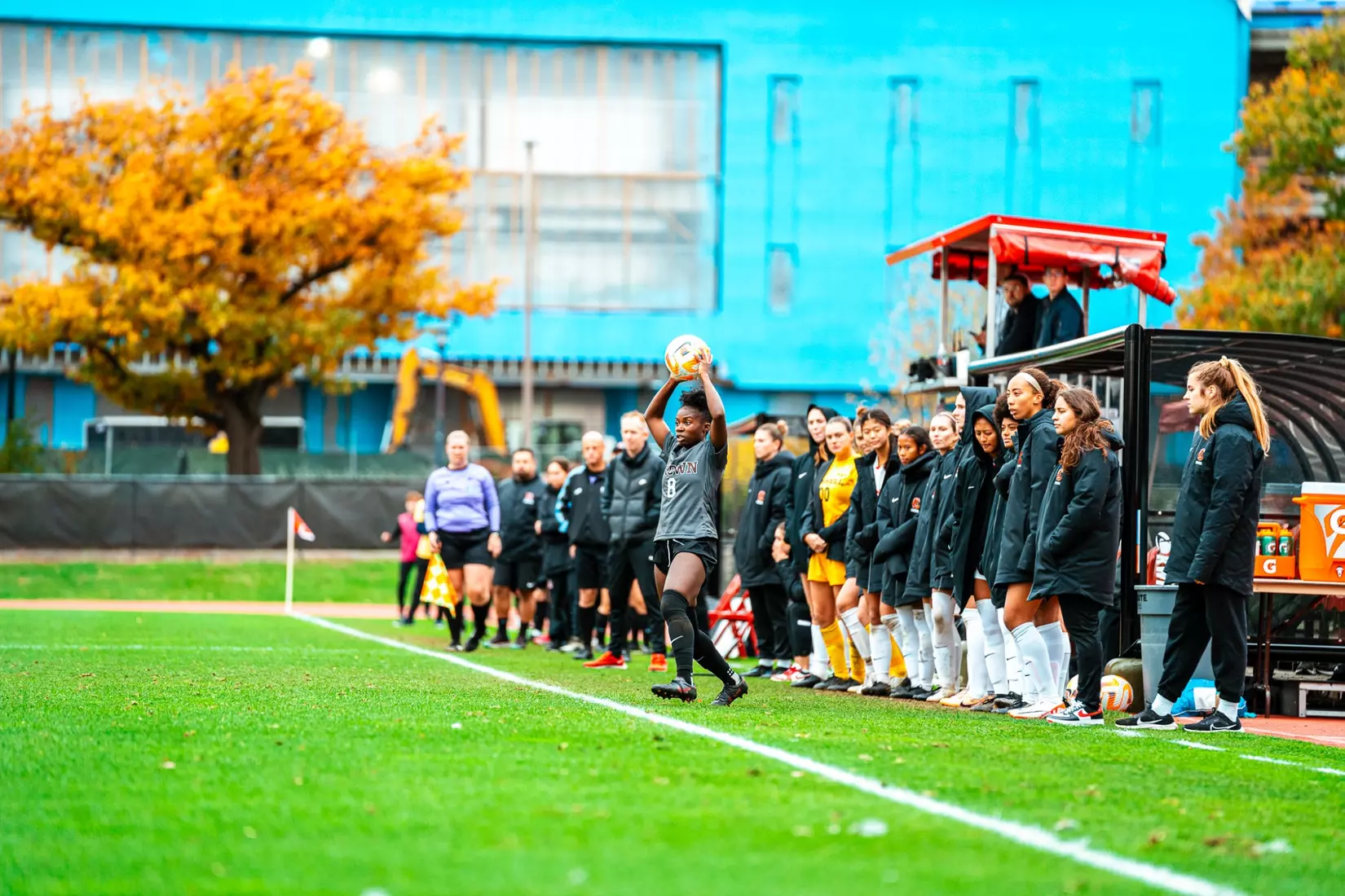 Sheyenne Allen throw-in at Cornell on Saturday, October 21.