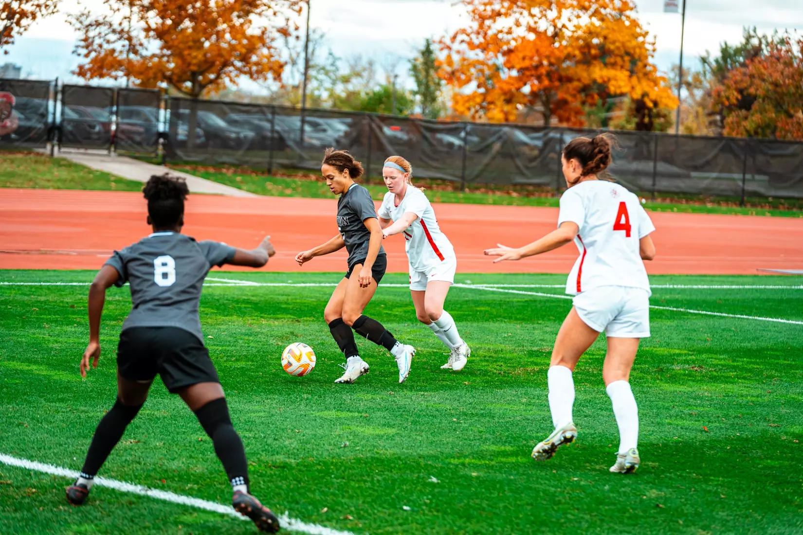 Aminata Davis on defense on Saturday, October 21 at Cornell