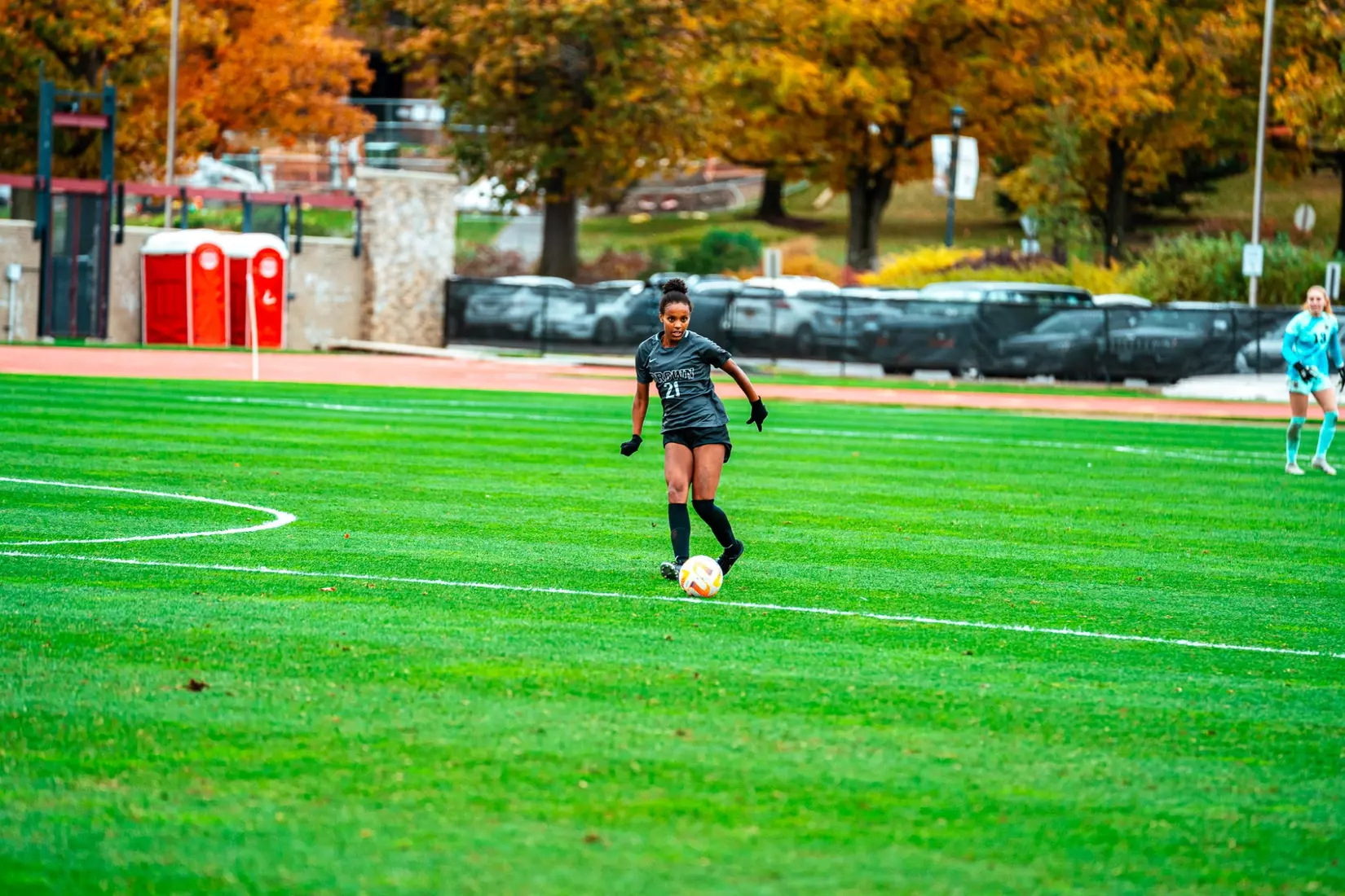 Jess Hinton on defense on Saturday, October 21 at Cornell