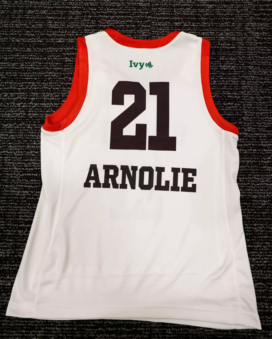 New white uniforms for women's basketball. February 4, 2023