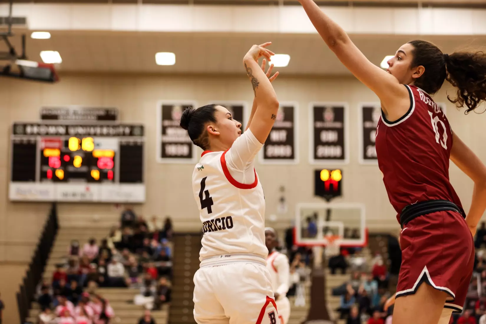 Bella Mauricio vs Harvard on February 4, 2023 in the Pizzitola Sports Center.