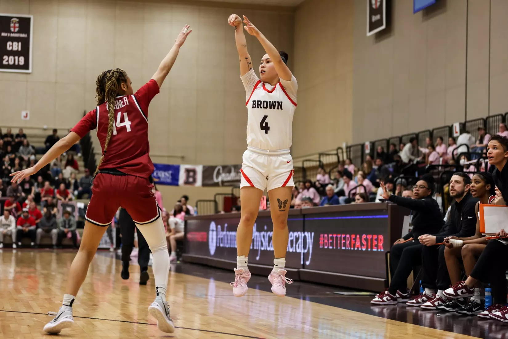 Bella Mauricio vs Harvard on February 4, 2023 in the Pizzitola Sports Center.