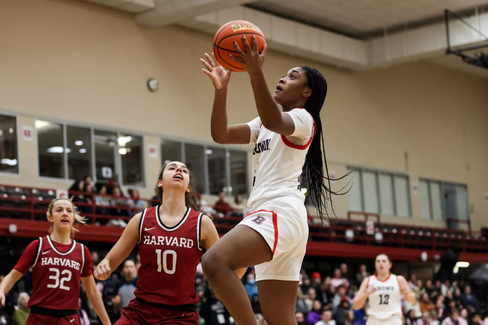 Kyla Jones vs Harvard on February 4, 2023 in the Pizzitola Sports Center.