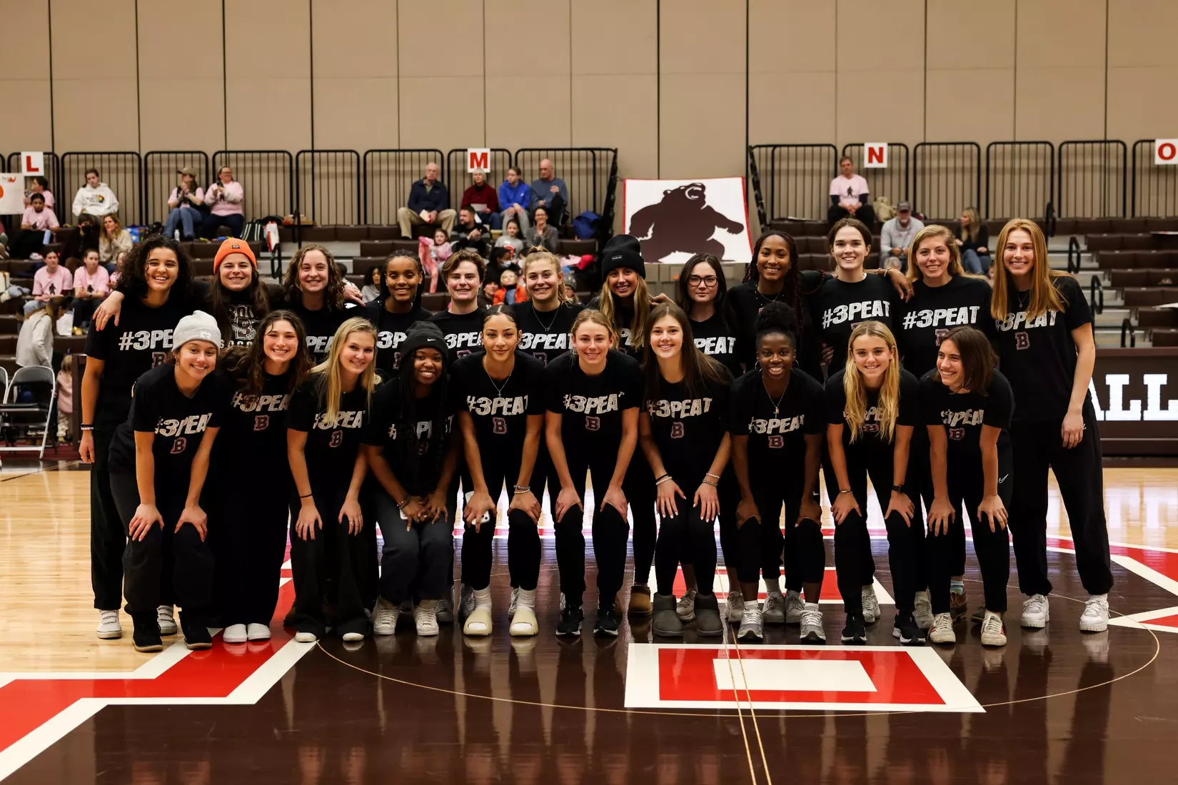 Women's Soccer Celebration vs Harvard on February 4, 2023 in the Pizzitola Sports Center.