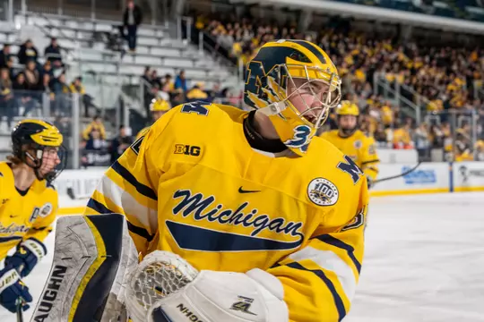 The University of Michigan ice hockey team beat Penn State University, 5-4, at Yost Ice Arena in Ann Arbor, MI on January 28, 2023.