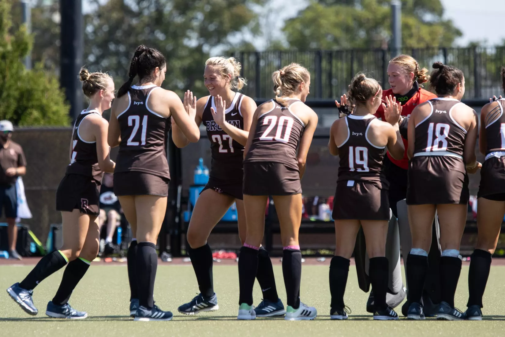Field Hockey defeats Holy Cross 2-1 in overtime on Sunday afternoon at Goldberger Family Field.