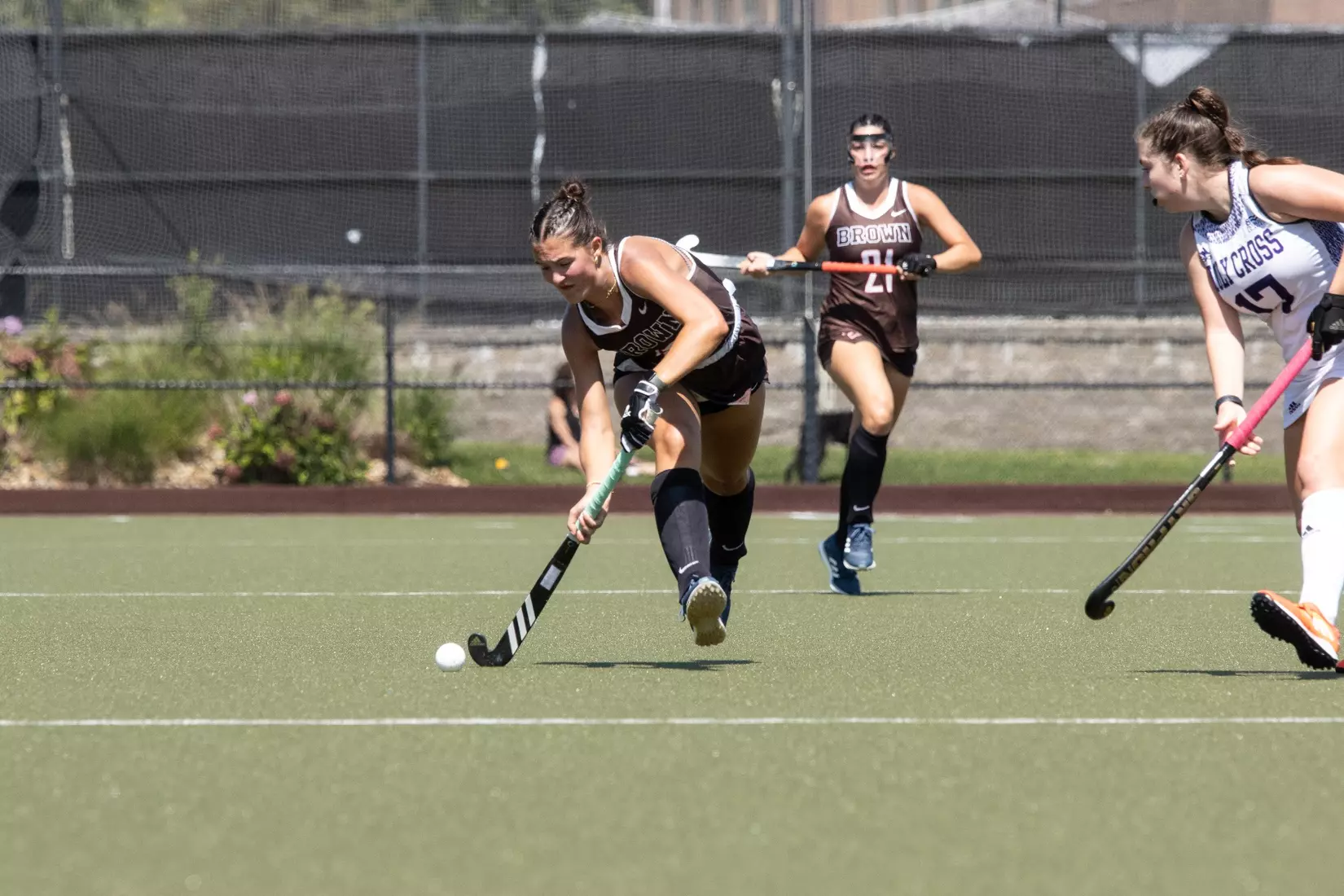 Field Hockey defeats Holy Cross 2-1 in overtime on Sunday afternoon at Goldberger Family Field.