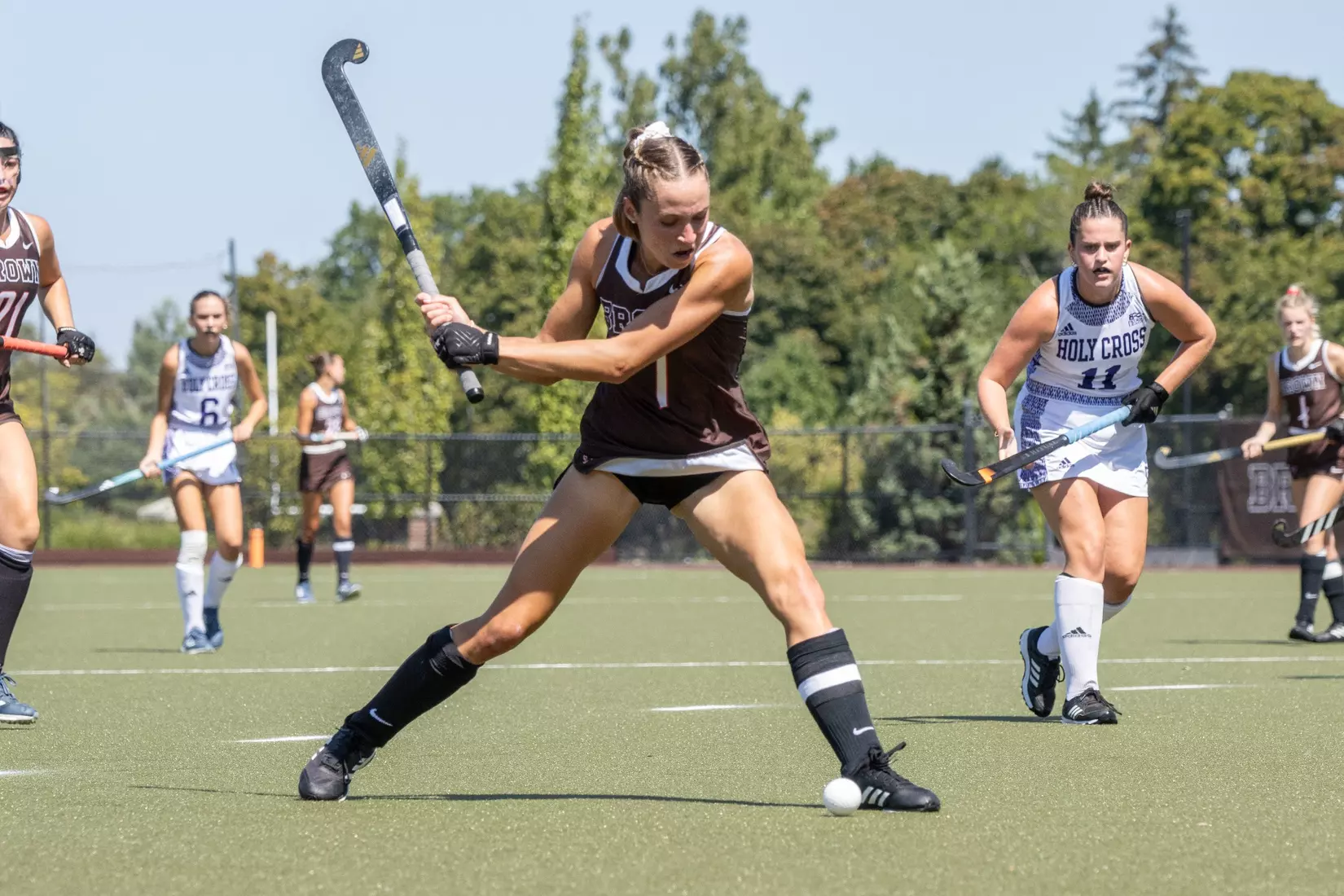 Field Hockey defeats Holy Cross 2-1 in overtime on Sunday afternoon at Goldberger Family Field.