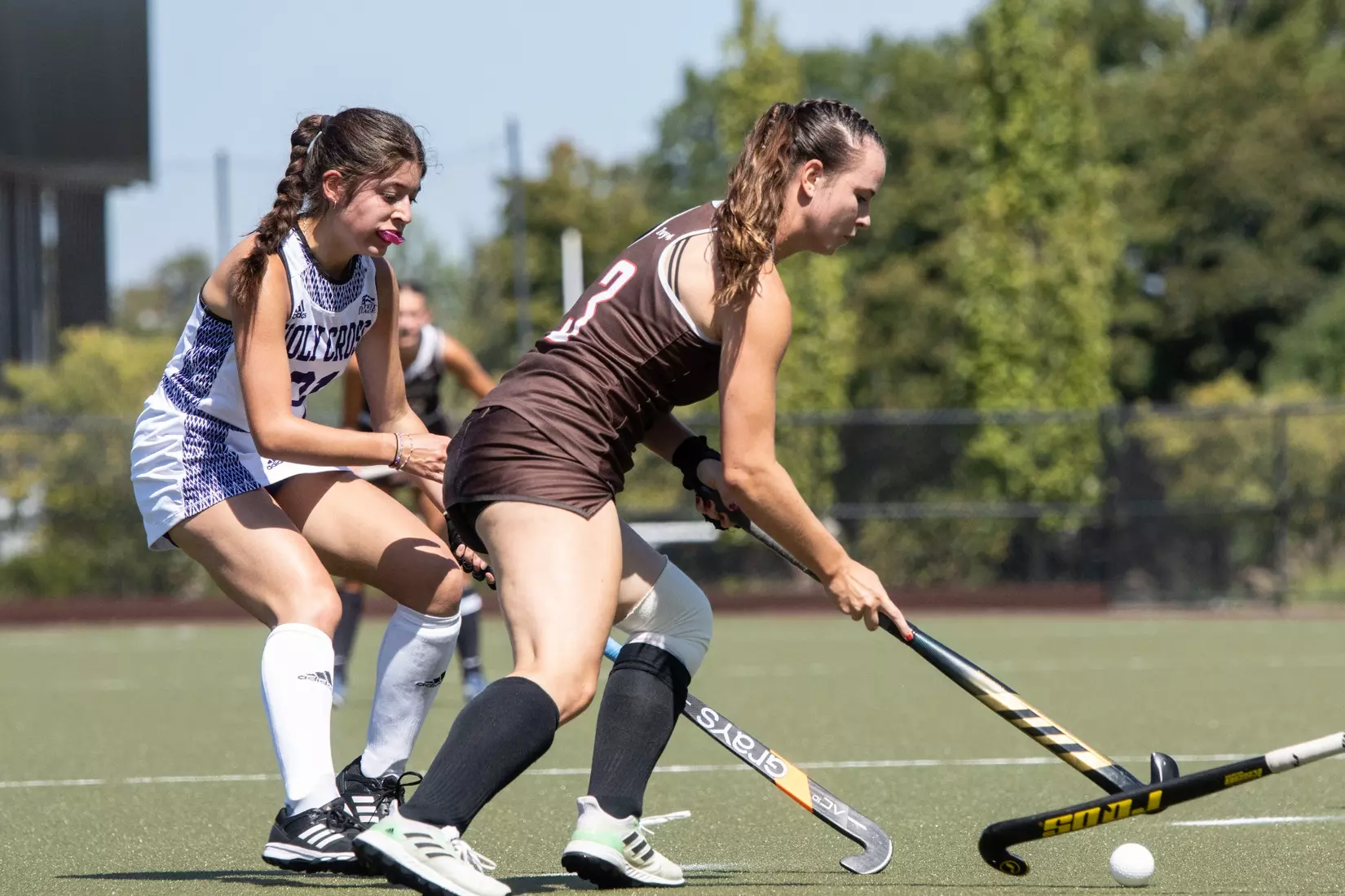 Field Hockey defeats Holy Cross 2-1 in overtime on Sunday afternoon at Goldberger Family Field.
