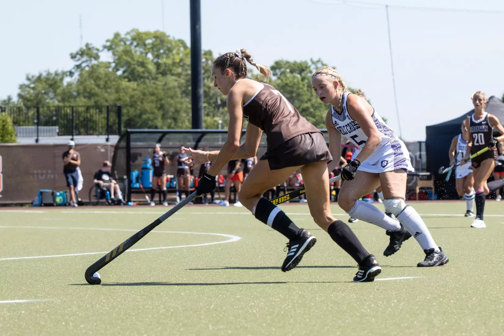 Field Hockey defeats Holy Cross 2-1 in overtime on Sunday afternoon at Goldberger Family Field.