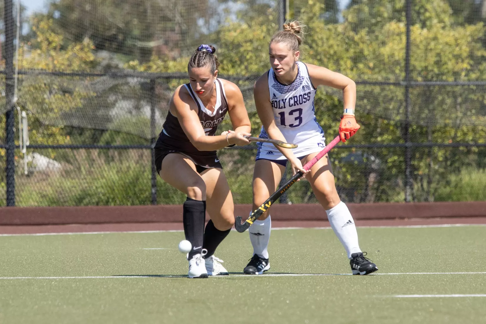 Field Hockey defeats Holy Cross 2-1 in overtime on Sunday afternoon at Goldberger Family Field.