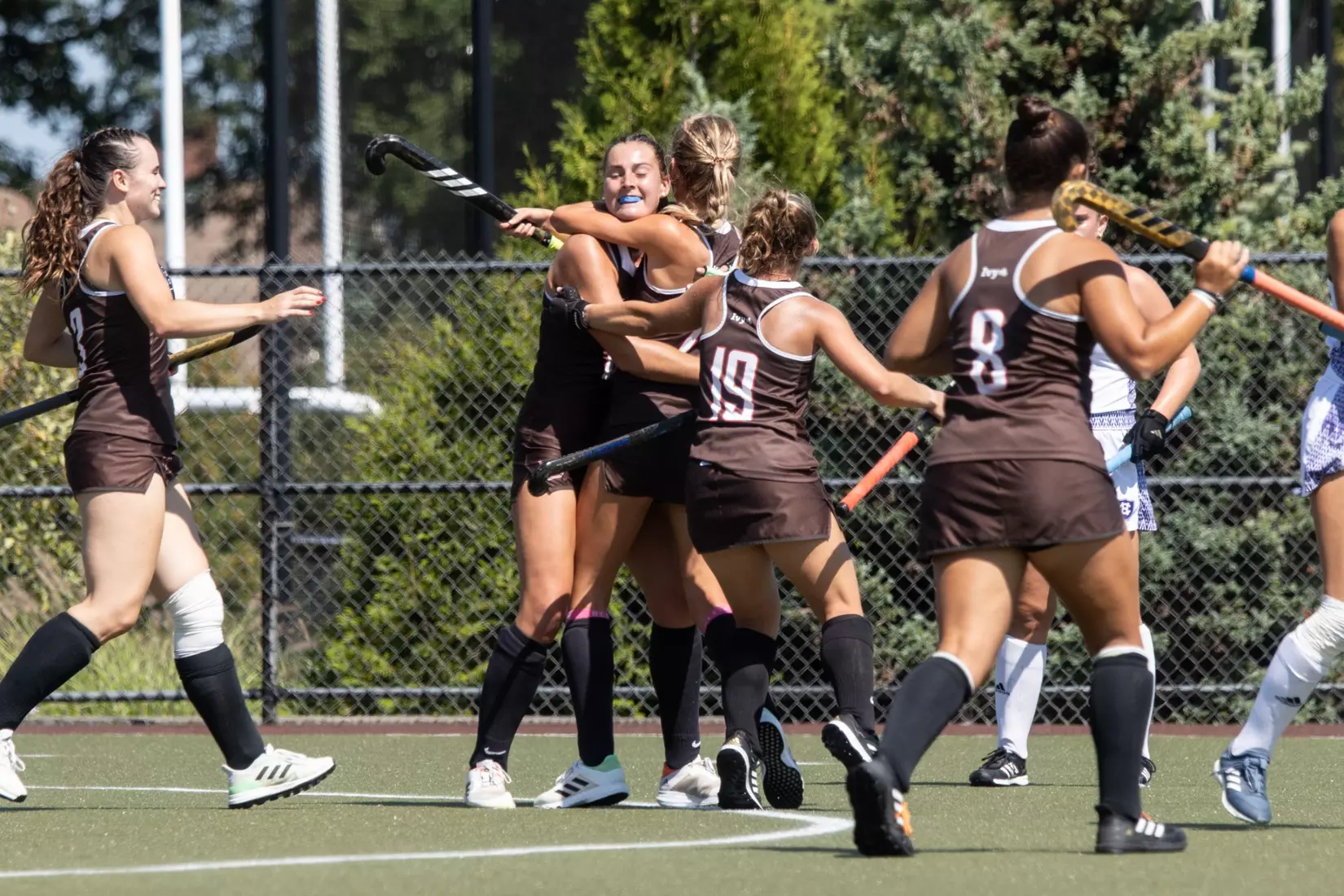 Field Hockey defeats Holy Cross 2-1 in overtime on Sunday afternoon at Goldberger Family Field.