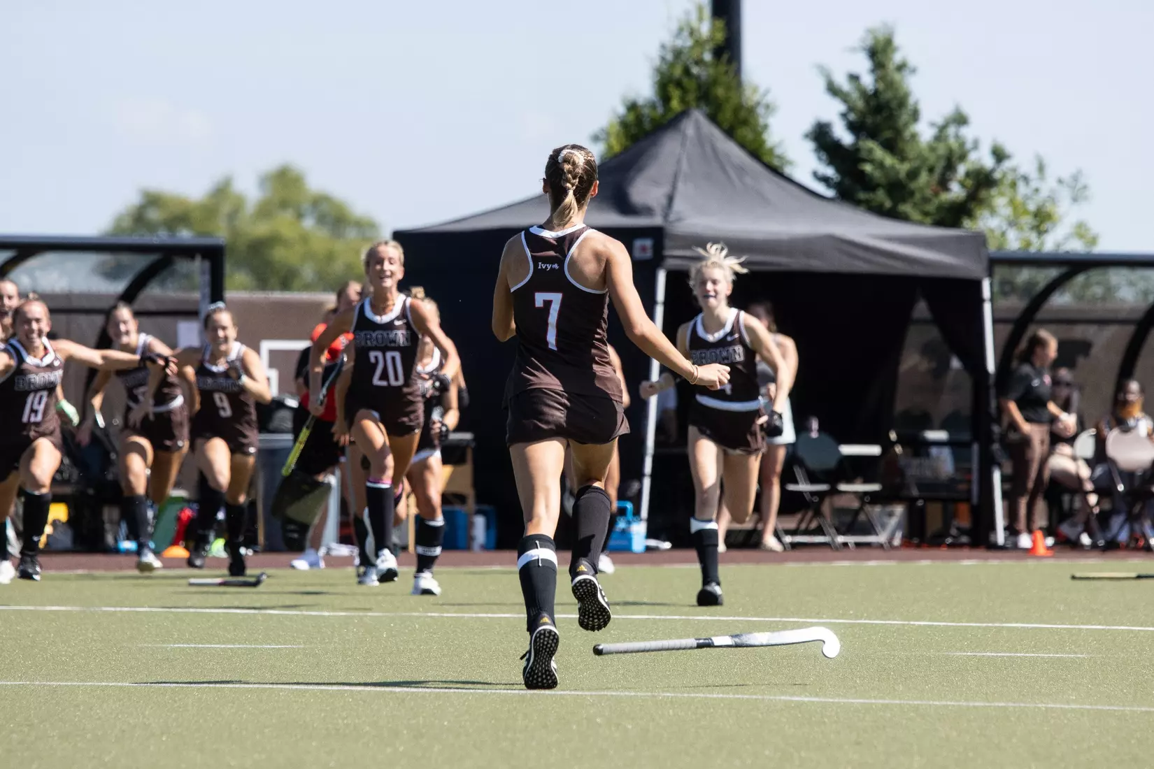 Field Hockey defeats Holy Cross 2-1 in overtime on Sunday afternoon at Goldberger Family Field.