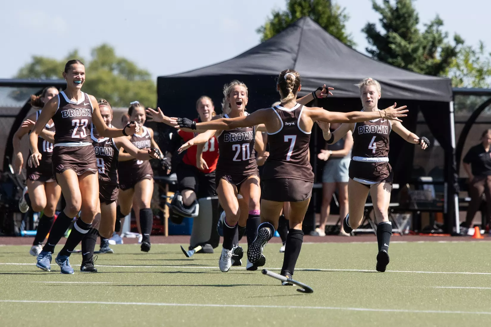 Field Hockey defeats Holy Cross 2-1 in overtime on Sunday afternoon at Goldberger Family Field.
