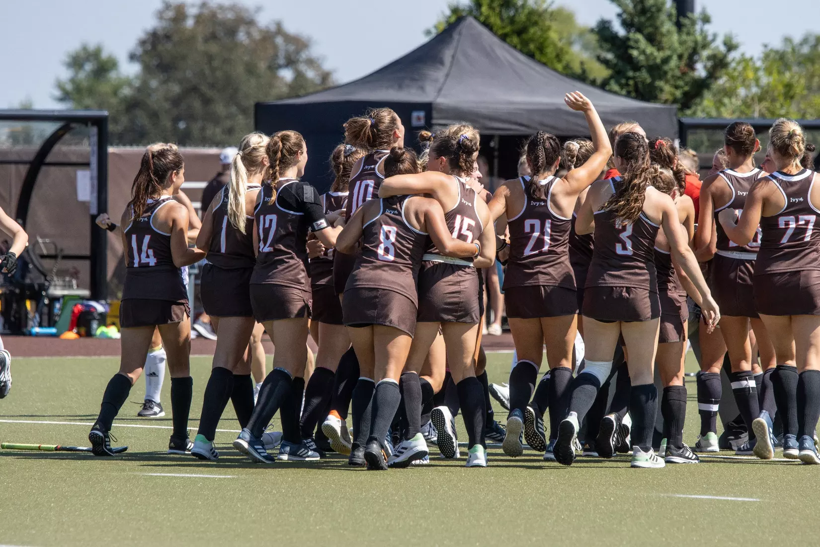 Field Hockey defeats Holy Cross 2-1 in overtime on Sunday afternoon at Goldberger Family Field.