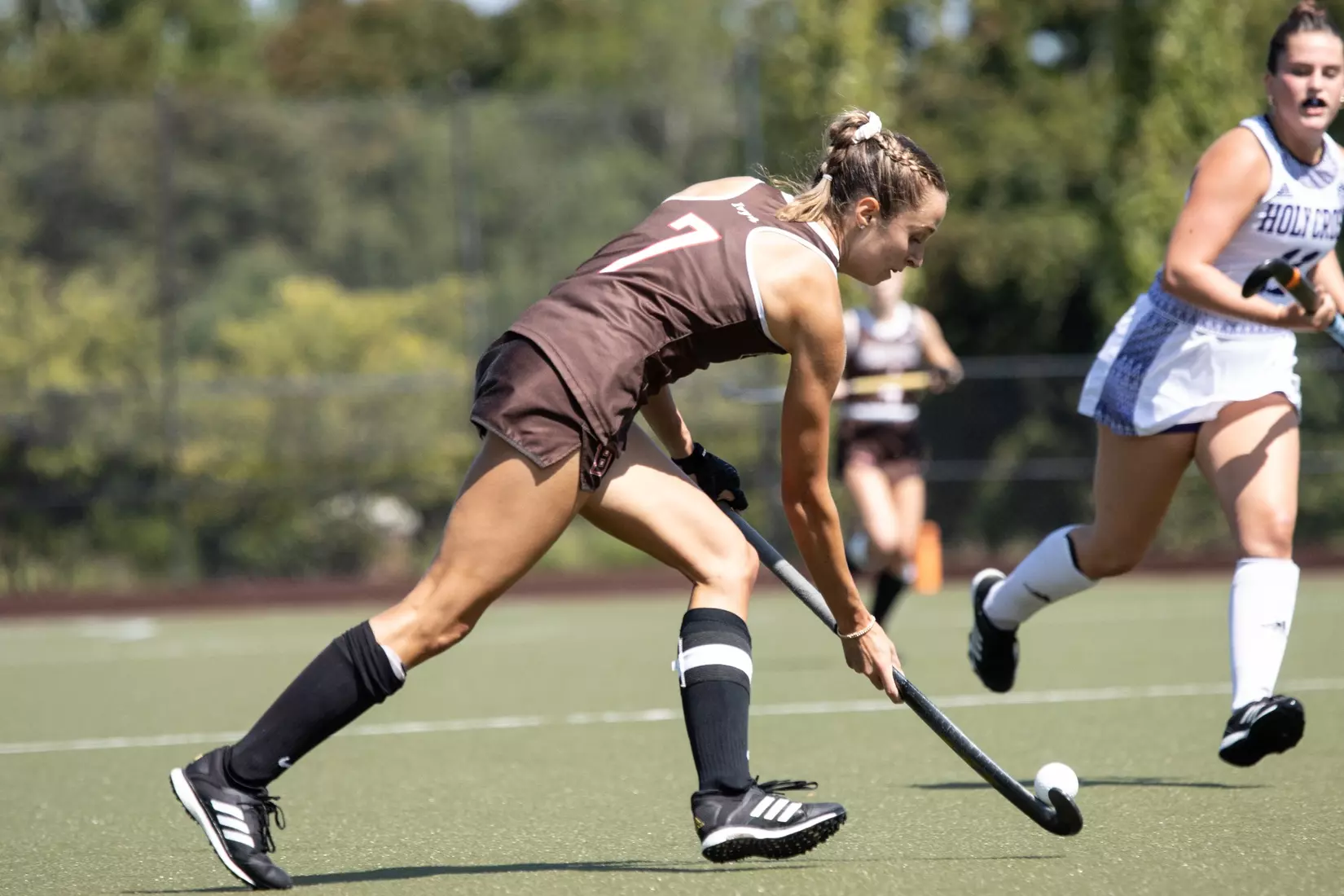 Field Hockey defeats Holy Cross 2-1 in overtime on Sunday afternoon at Goldberger Family Field.